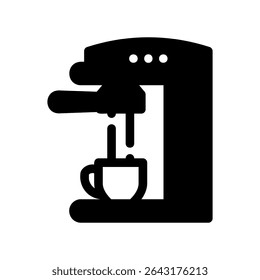 Simple vector black icon coffee machine