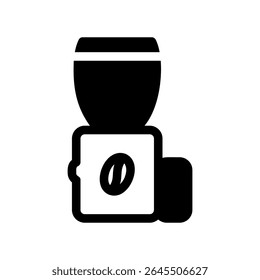 Molinillo de Vector simple del icono negro del café
