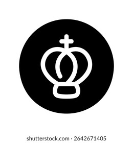 Simple vector black icon crown