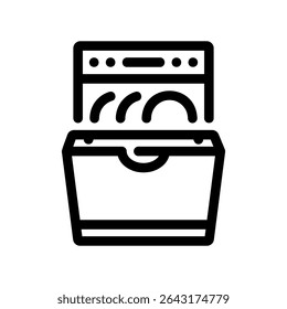 Lavavajillas simple de Vector negro