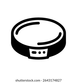 Simple vector black icon electric crepe maker