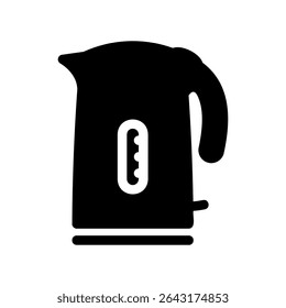Einfache Vektor schwarz Symbol Wasserkocher