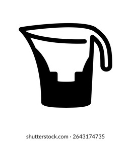 Vetor simples ícone preto filtro jarro