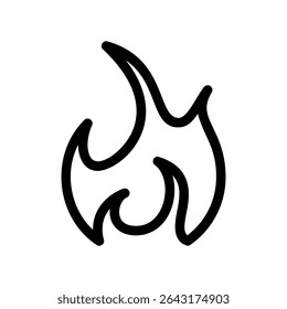 Simple vector black icon fire