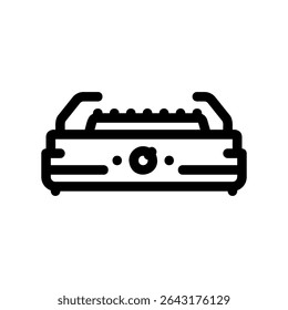 Simple vector black icon gas burner