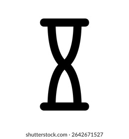 Simple vector black icon hourglass