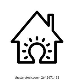 Vetor simples preto ícone casa