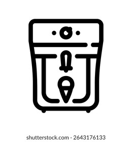 Simple vector black icon ice cream maker