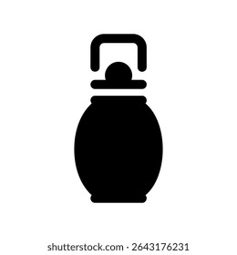 Vetor simples ícone preto lâmpada de querosene