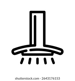 Vetor simples ícone preto exaustor de cozinha