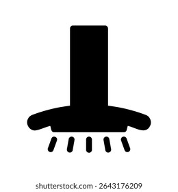 Vetor simples ícone preto exaustor de cozinha