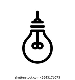 Simple vector black icon light bulb