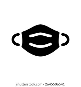 Simple vector black icon medical mask