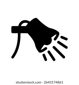 Megáfono de icono negro de Vector simple