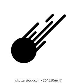 Vetor simples ícone preto meteorito