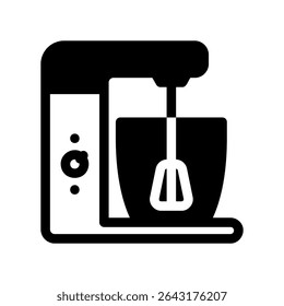 Simple vector black icon mixer