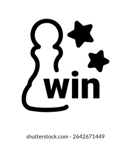 Simple vector black icon pawn