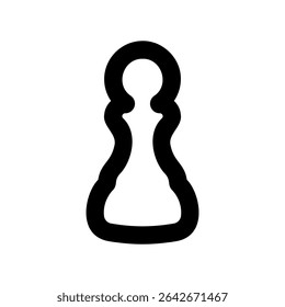 Simple vector black icon pawn