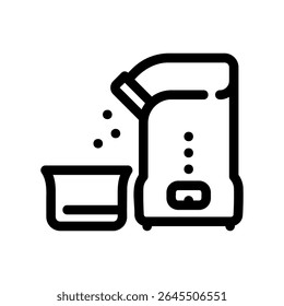 Simple vector black icon popcorn machine
