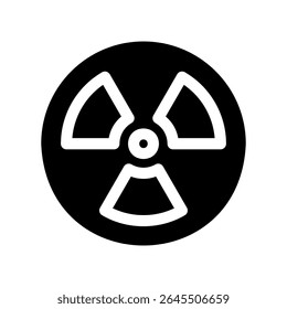 Radiación de ícono negro de Vector simple
