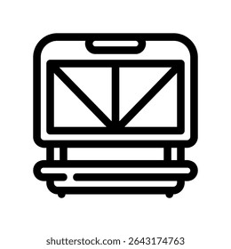 Simple vector black icon sandwich maker