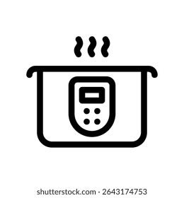Simple vector black icon slow cooker