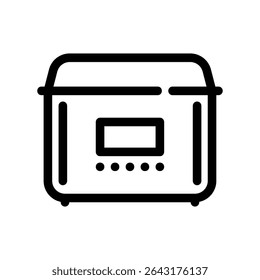 Vetor simples ícone preto fogão lento