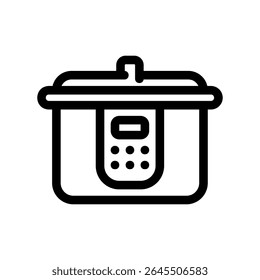 Simple vector black icon slow cooker