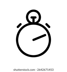 Simple vector black icon stopwatch