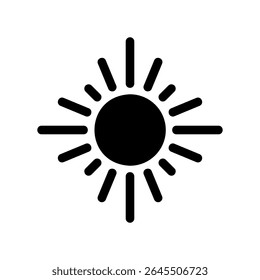 Simple vector black icon sun
