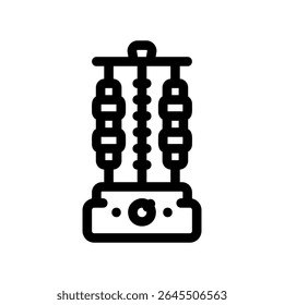 Barbacoa de Vertical de ícono negro de Vector simple