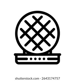 Simple vector black icon waffle maker