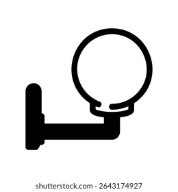 Simple vector black icon wall lamp