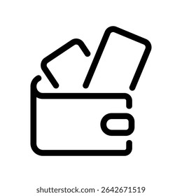 Simple vector black icon wallet