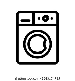 Lavadora de iconos negros de Vector simple