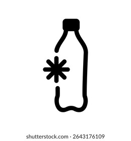 Simple Vector negro icono de congelación de agua