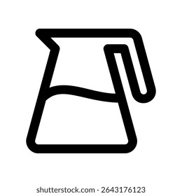Simple vector black icon water carafe