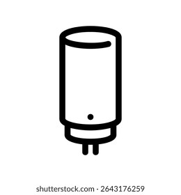 Simples vetor preto ícone aquecedor de água, caldeira