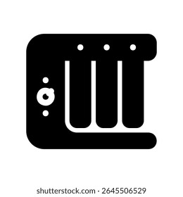 Vetor simples ícone preto filtro de água