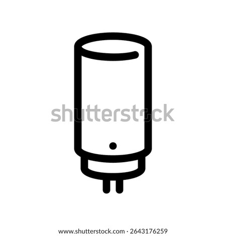 Simple vector black icon water heater, boiler