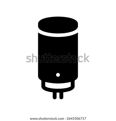 Simple vector black icon water heater, boiler