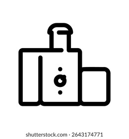 Simple vector black icon whisk, nozzle