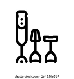 Simple vector black icon whisk, nozzle