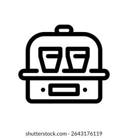Simple vector black icon yogurt maker