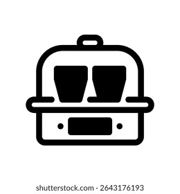 Simple vector black icon yogurt maker