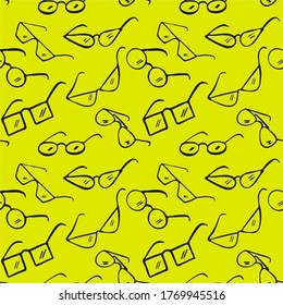 simple vector black illustration of glasses