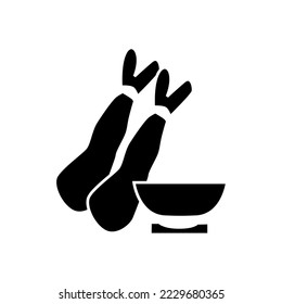 Simple vector of black Japanese food