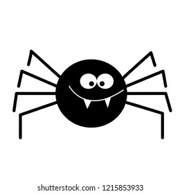 Simple Vector Black Spider Stock Vector (Royalty Free) 1215853933 ...