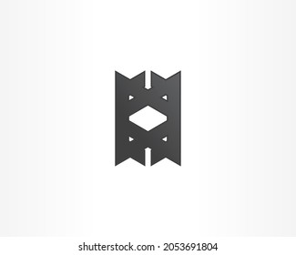 Simple vector y negro para diseño de logotipo universal