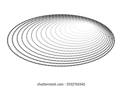 Semitono vectorial simple negro y ovalado blanco aislado en blanco